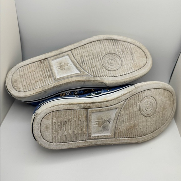 Polo by Ralph Lauren Blue Patterned Graphic Kids Sneakers - Picture 9 of 9